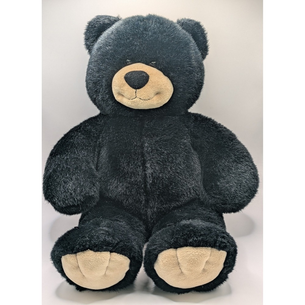 Build A Bear Workshop Black Grizzly Bear Plush Stuffed Animal Black Nose BAB 16"